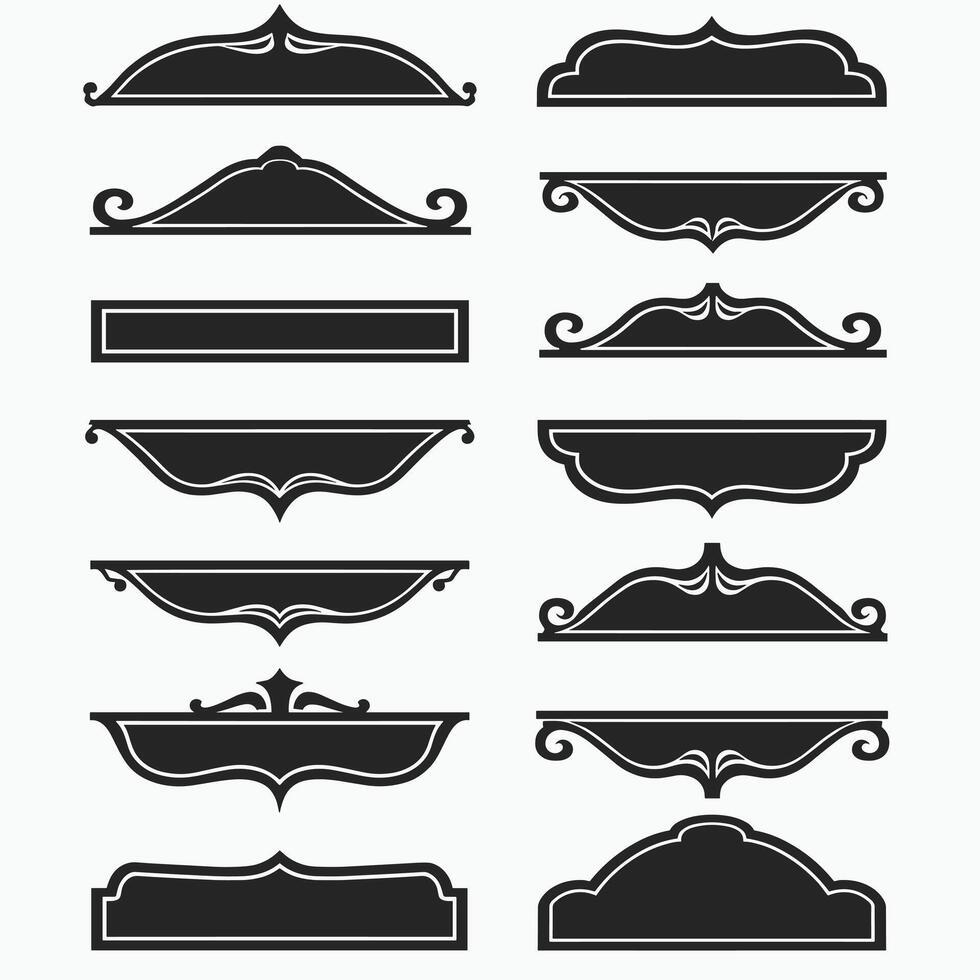 A collection of vintage-inspired decorative frames and dividers showcasing intricate scrollwork and elegant designs on a neutral background. vector