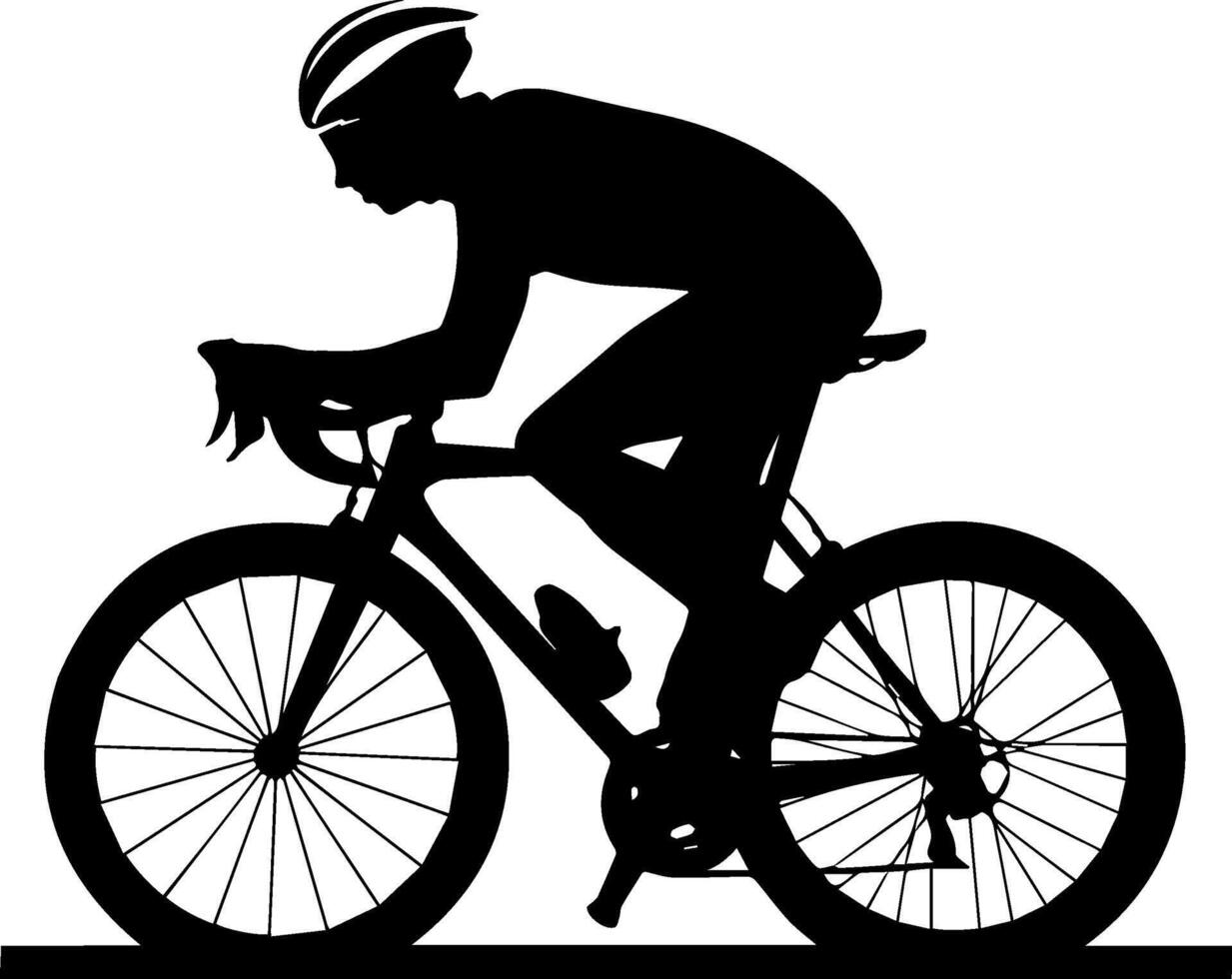 bicycle black silhouette vector
