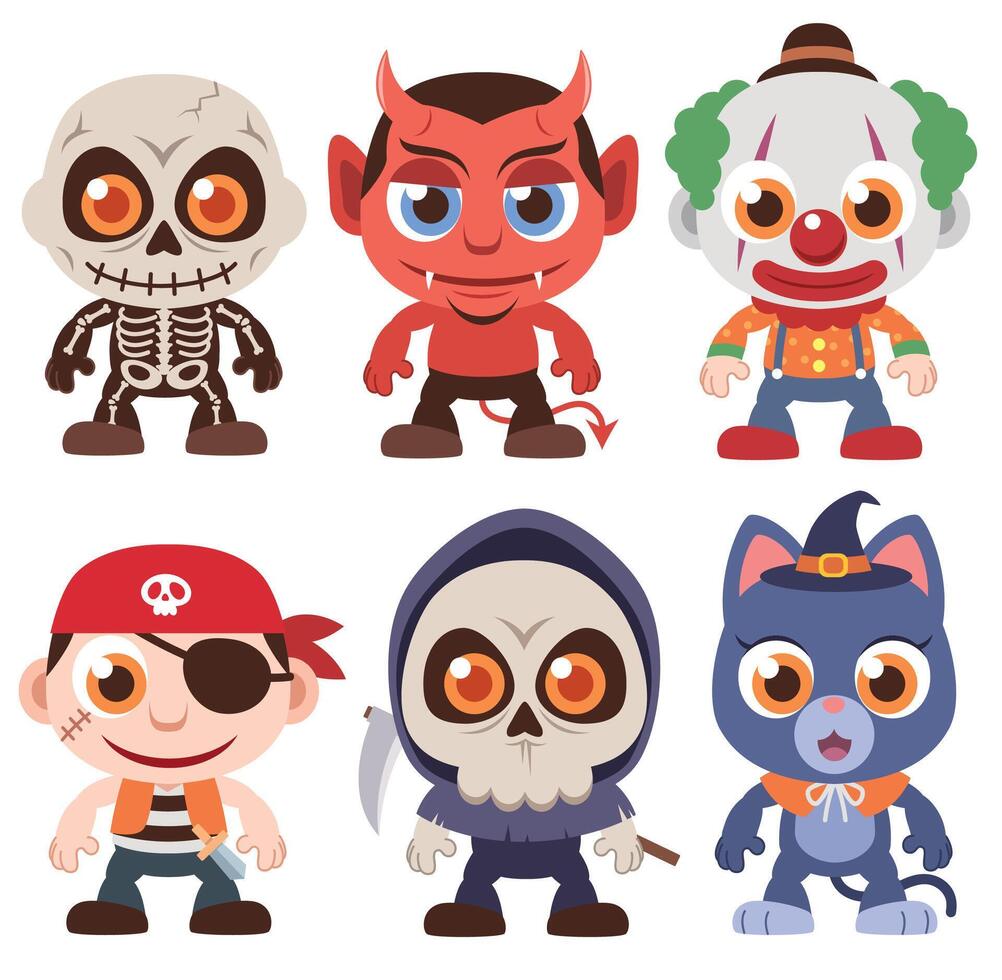 Halloween Character set. vector