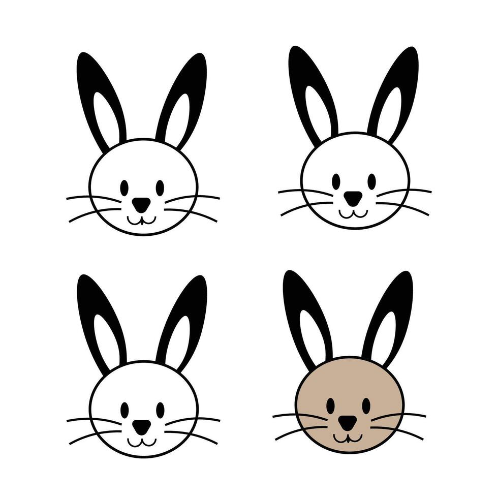 bunny icon illustration sign design vector