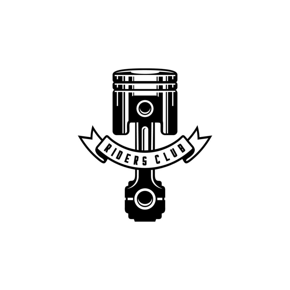 PISTON RIDER AND RIBBON vector