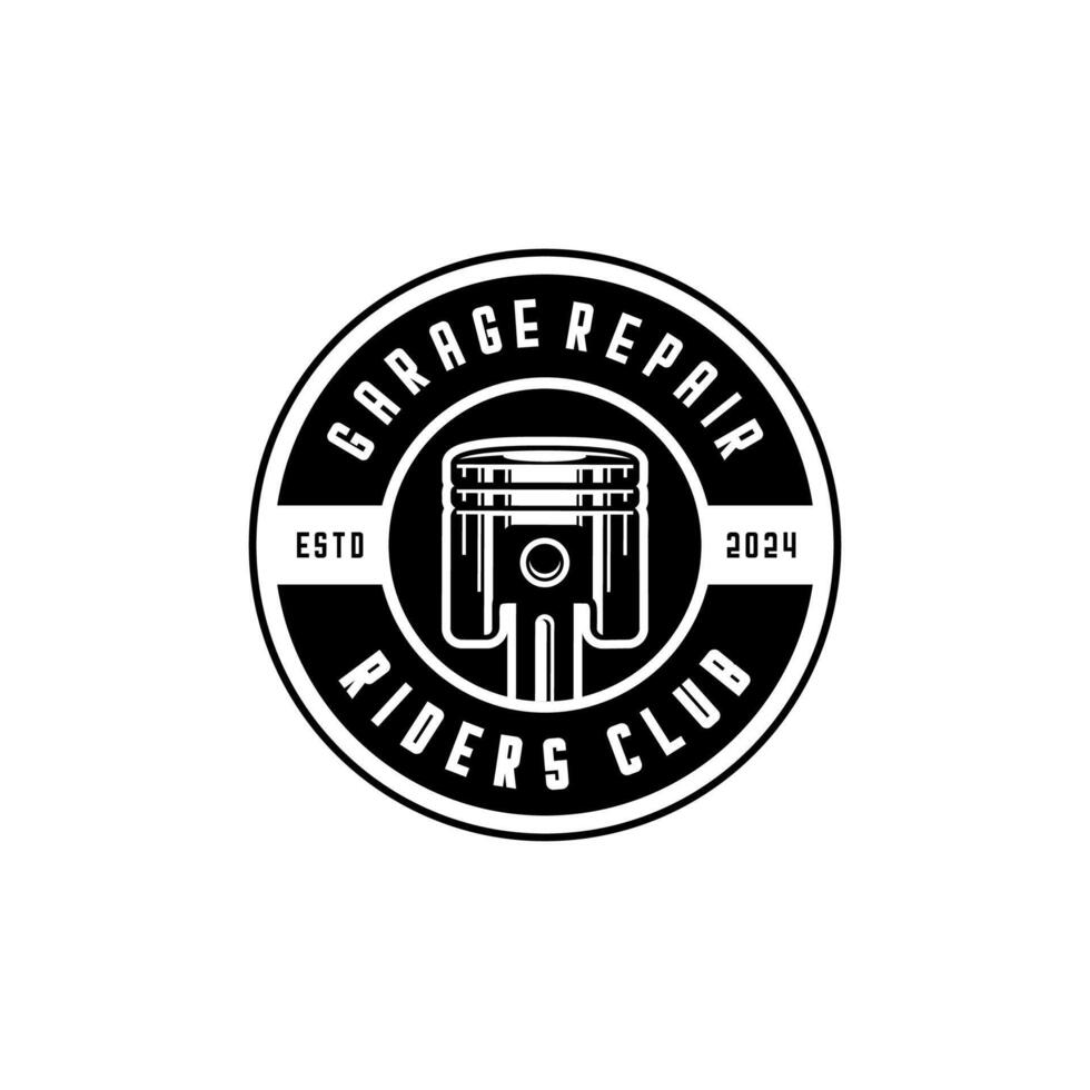REPAIR MOTOR, PISTON LOGO vector