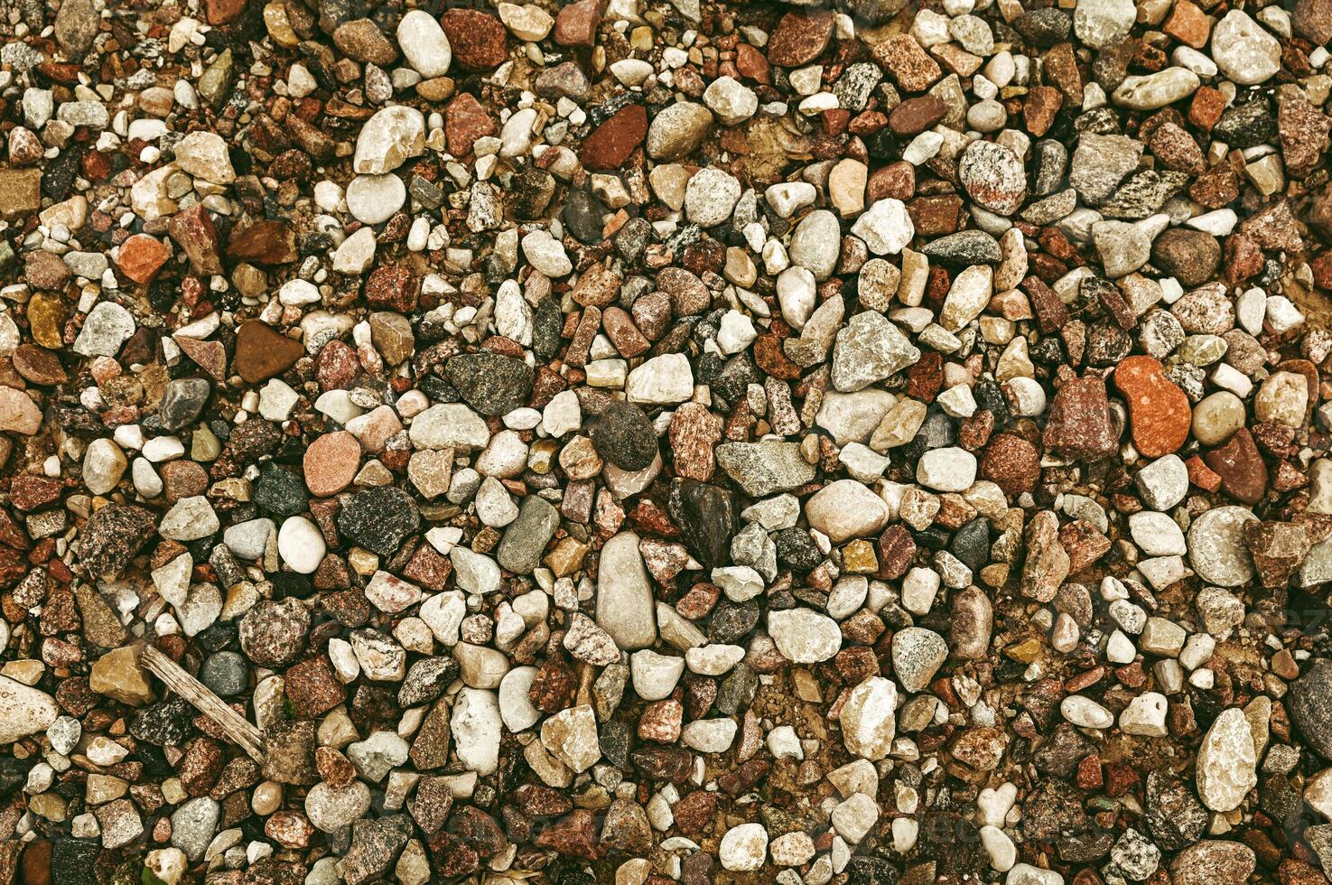 A close up of a pile of rocks and gravel photo