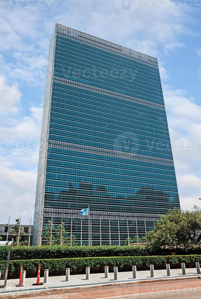 A large building with a blue sky photo