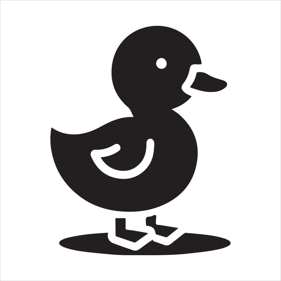 Duckling EPS, silhouette illustration vector