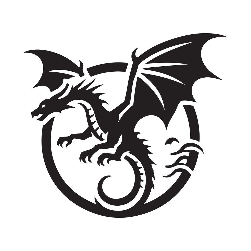 Dragon icon illustration file vector