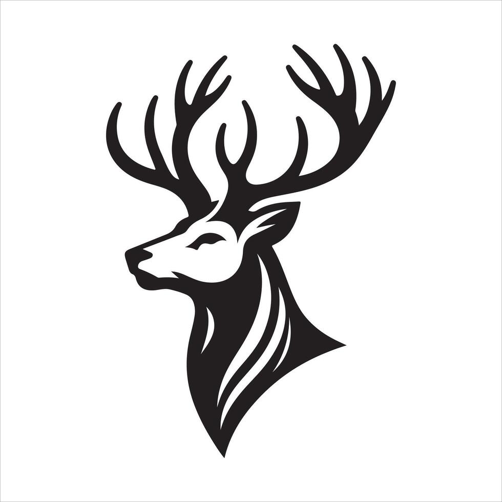 Deer head file illustration vector
