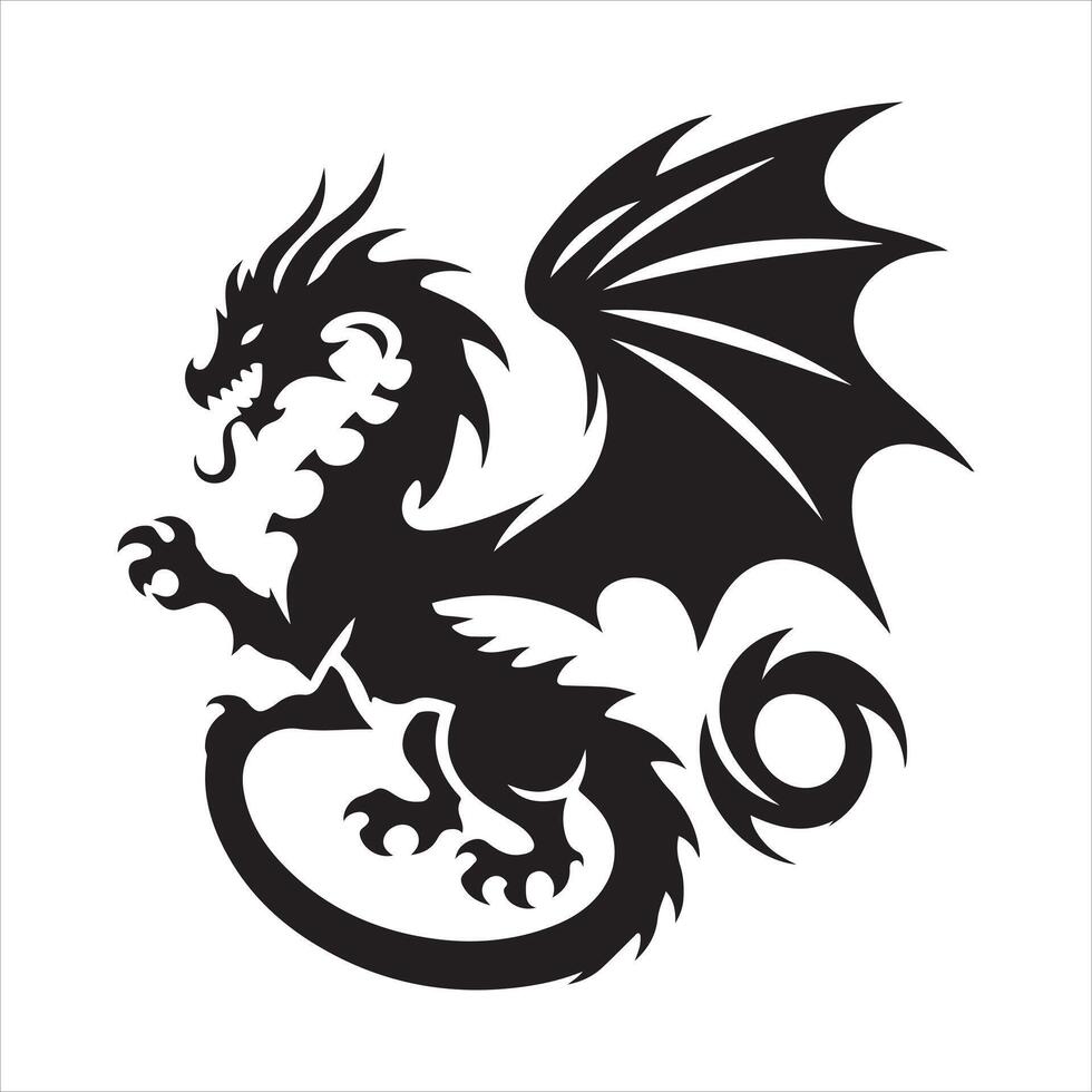 Dragon icon art illustration vector