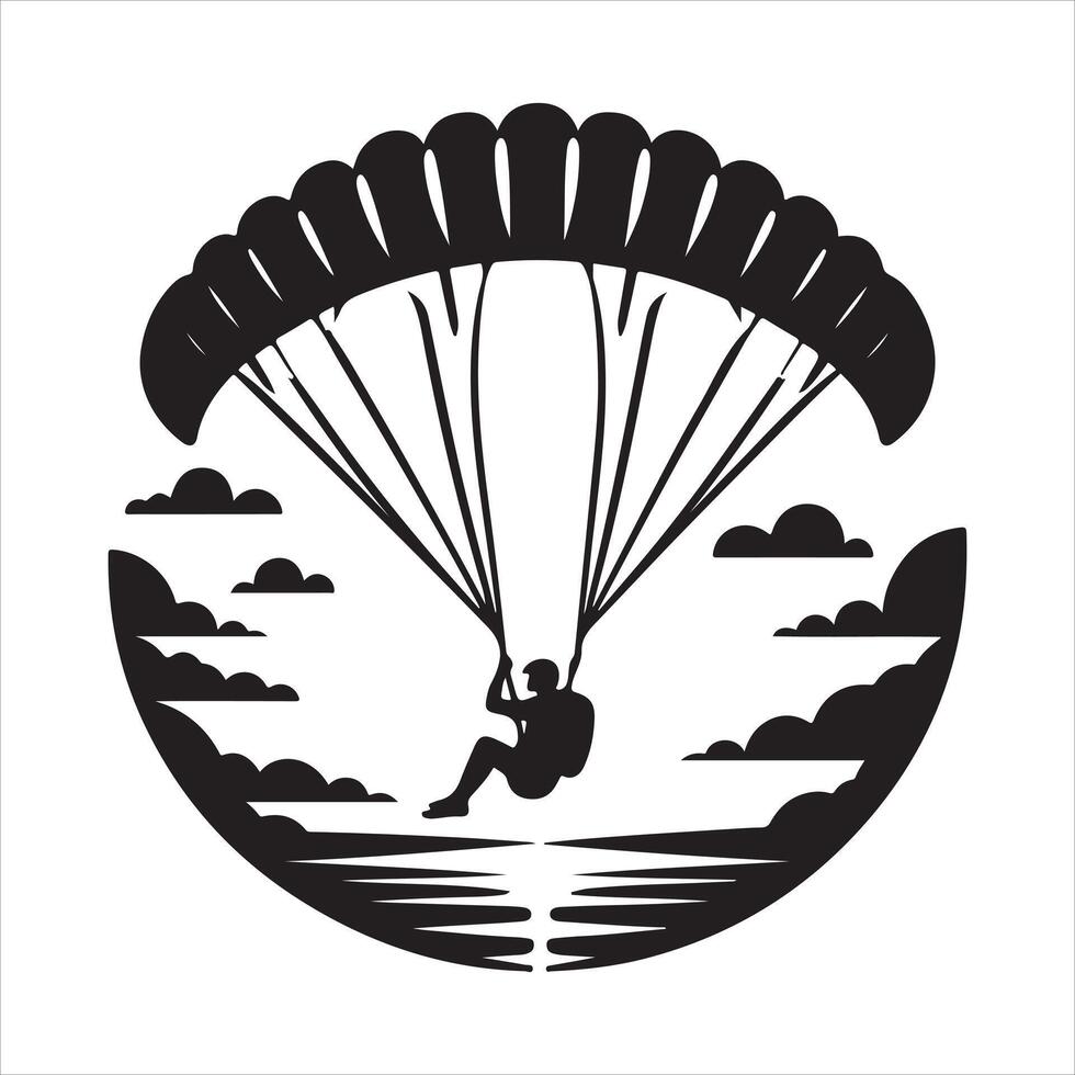 Paraglider icon illustration vector