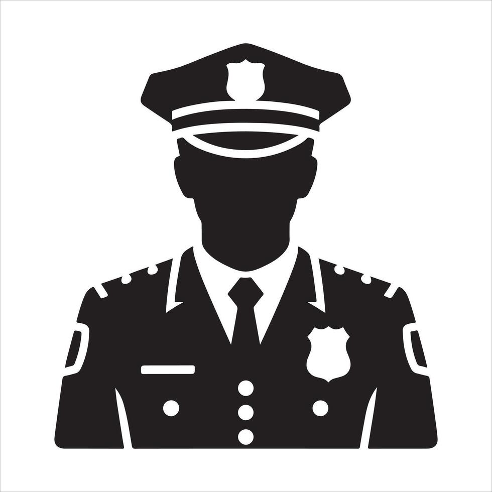 Police Officer silhouette EPS file vector