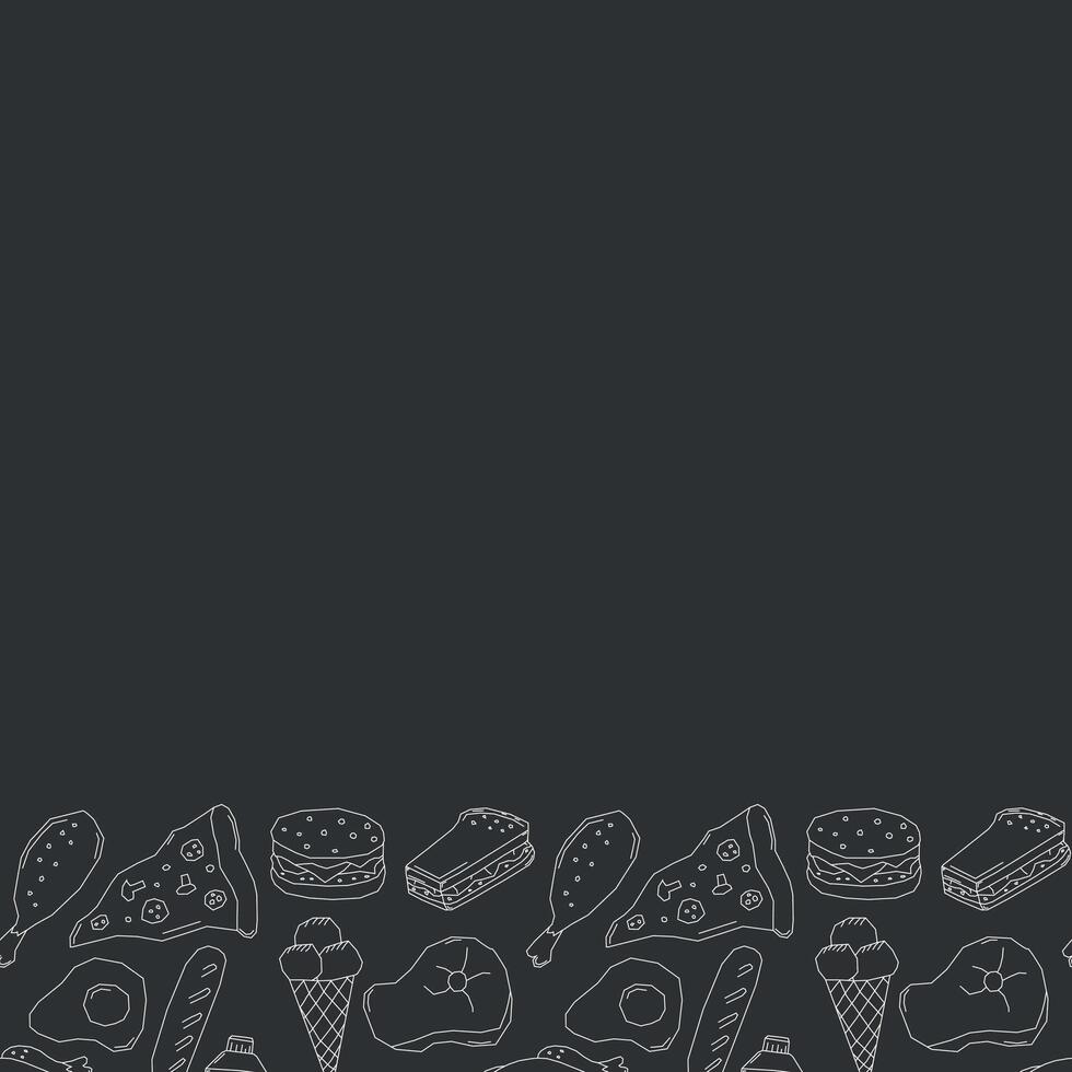 Fast food frame vector