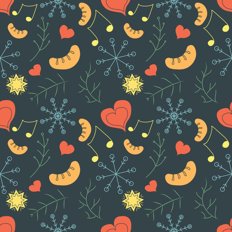 seamless christmas pattern. NeW year background. Colored illustration with christmas icons vector