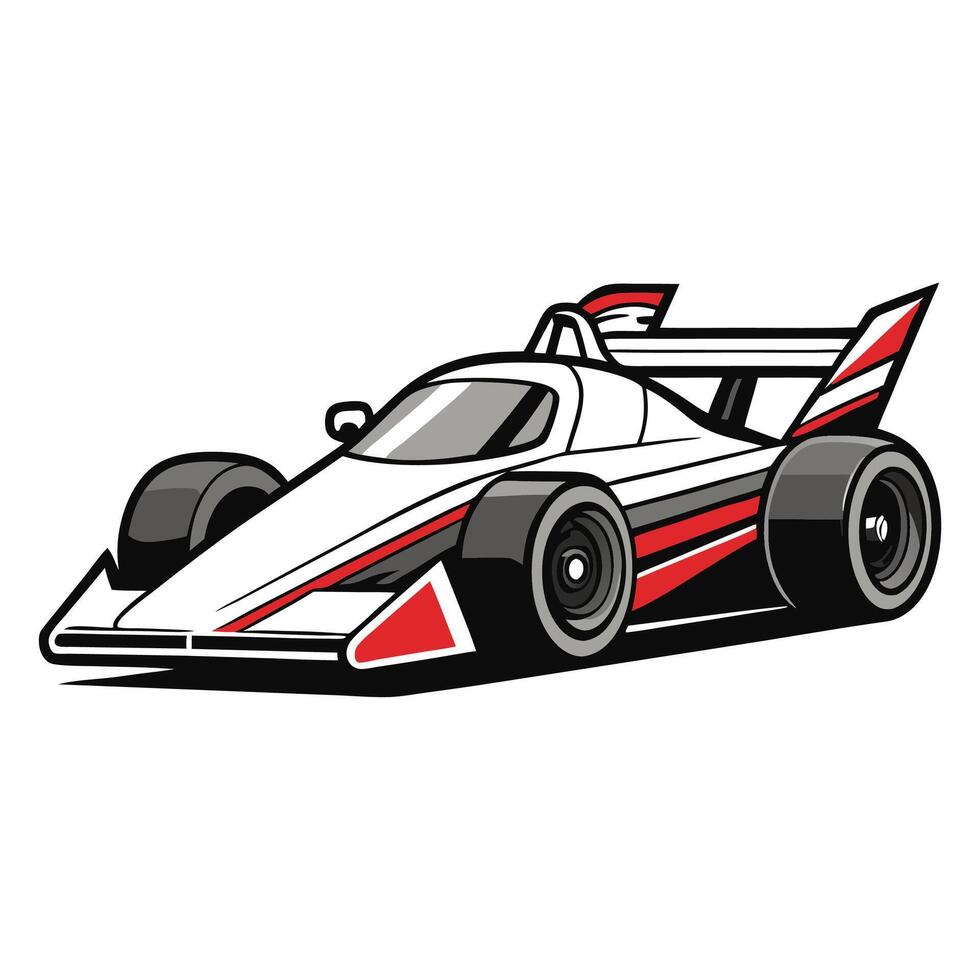 A racing car on a white background vector