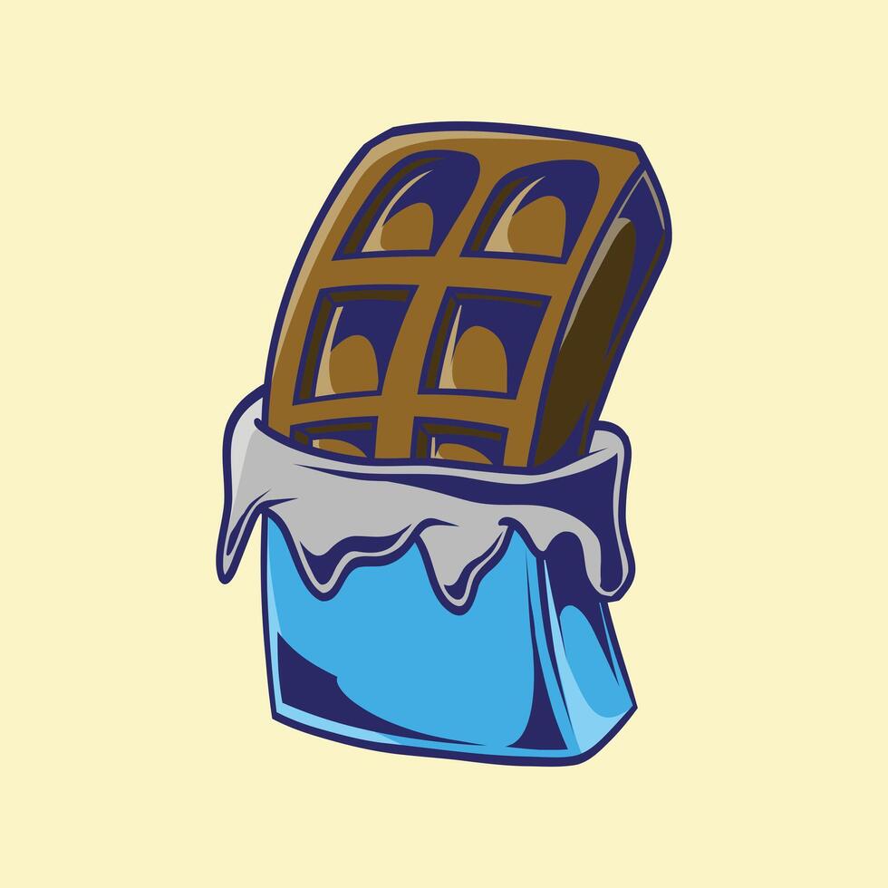 chocolate bar cartoon illustration vector