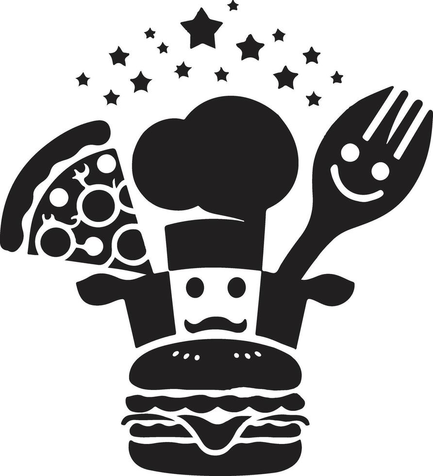 Creative Restaurant logo on transparent background vector