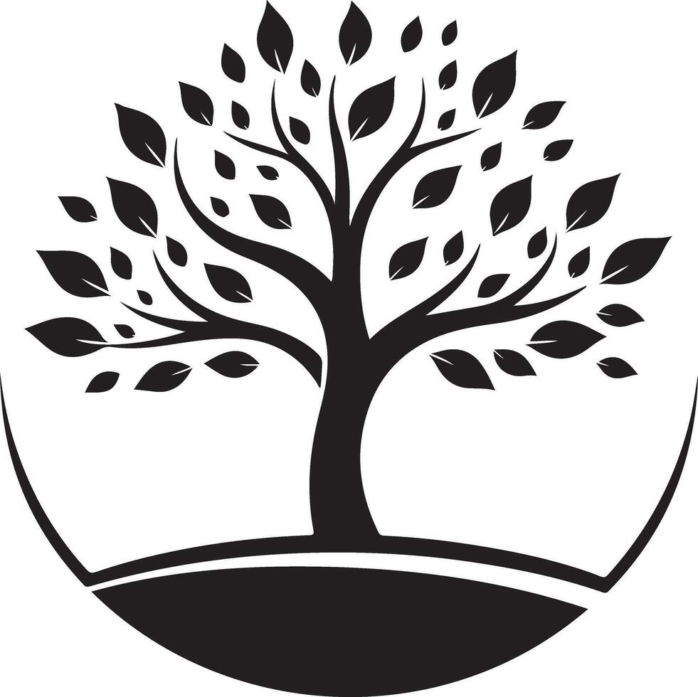 Tree logo on transparent background vector