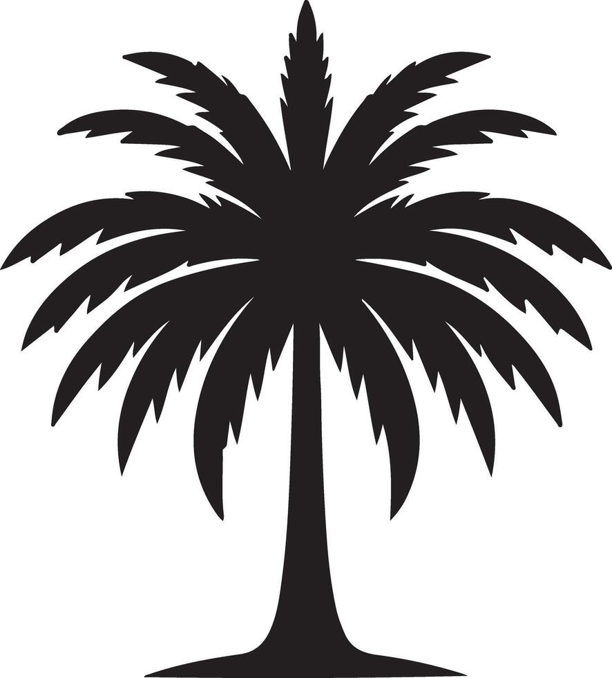 Palm tree silhouette image vector