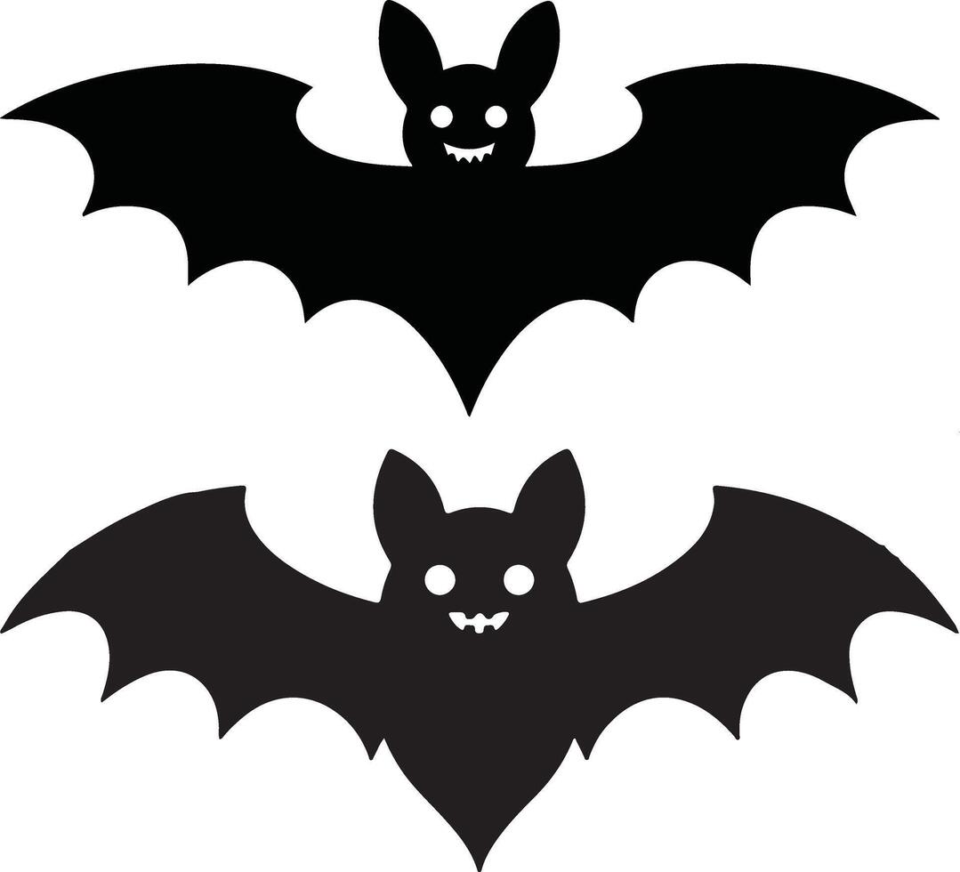 Halloween bats silhouette on transparent background vector