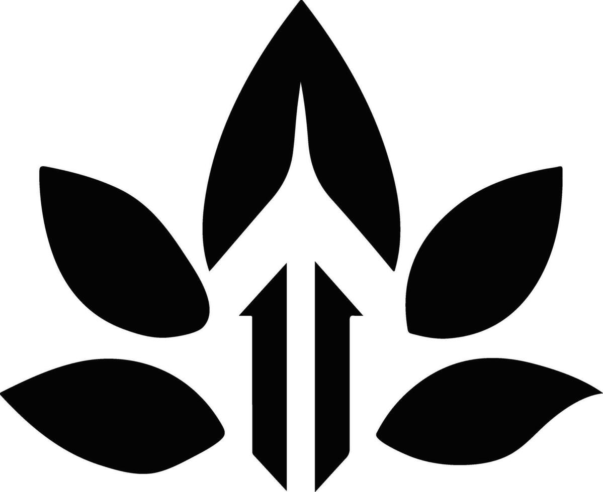 A sleek and innovative logo silhouette for a startup company vector