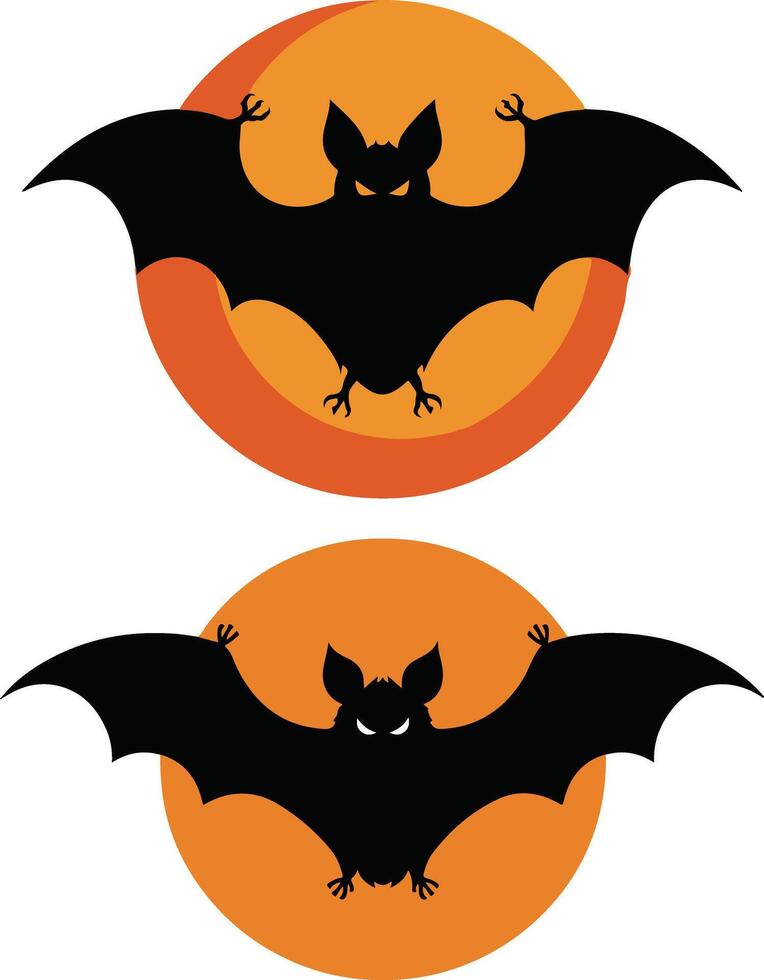 Flying Halloween style bats vector