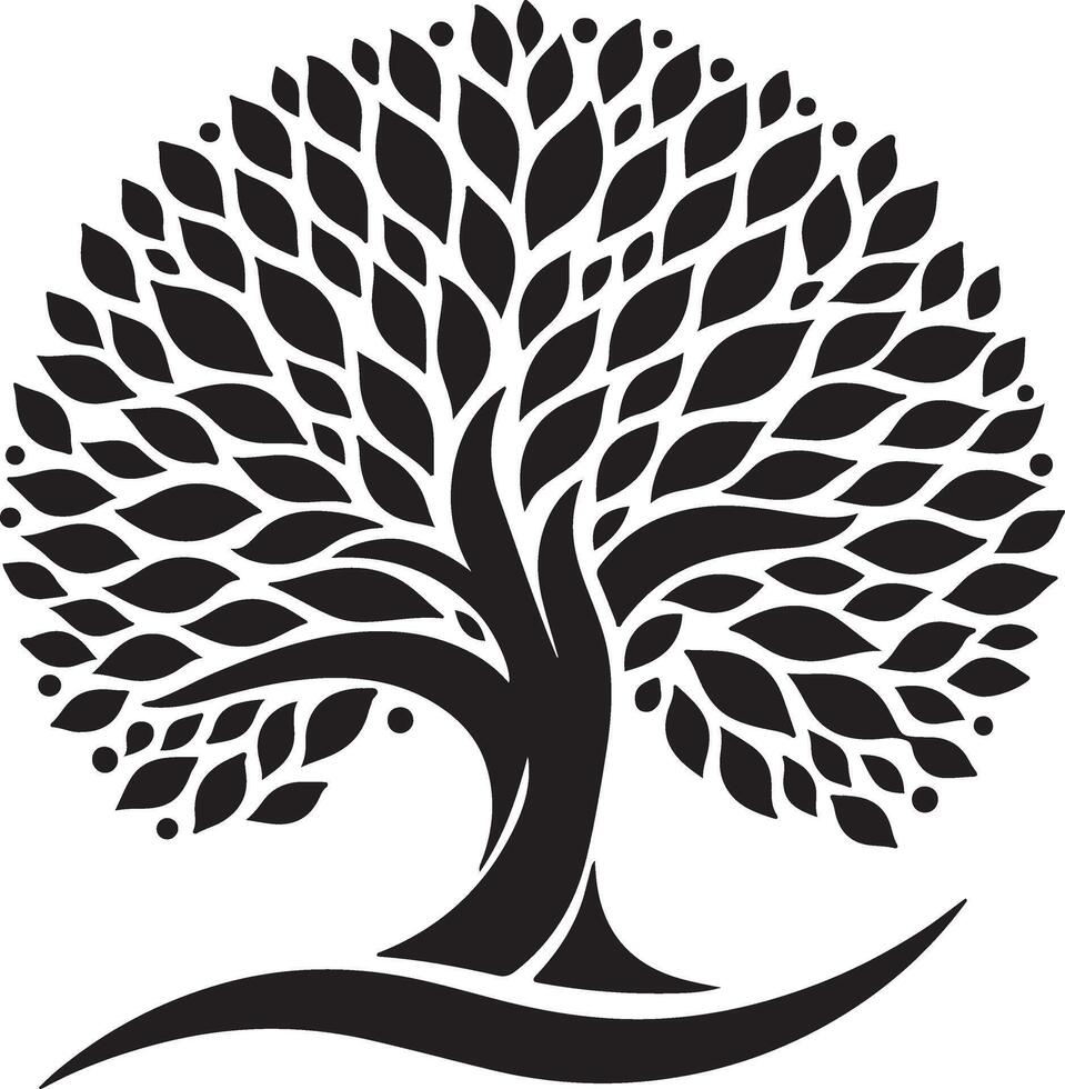 Tree logo design on transparent background vector