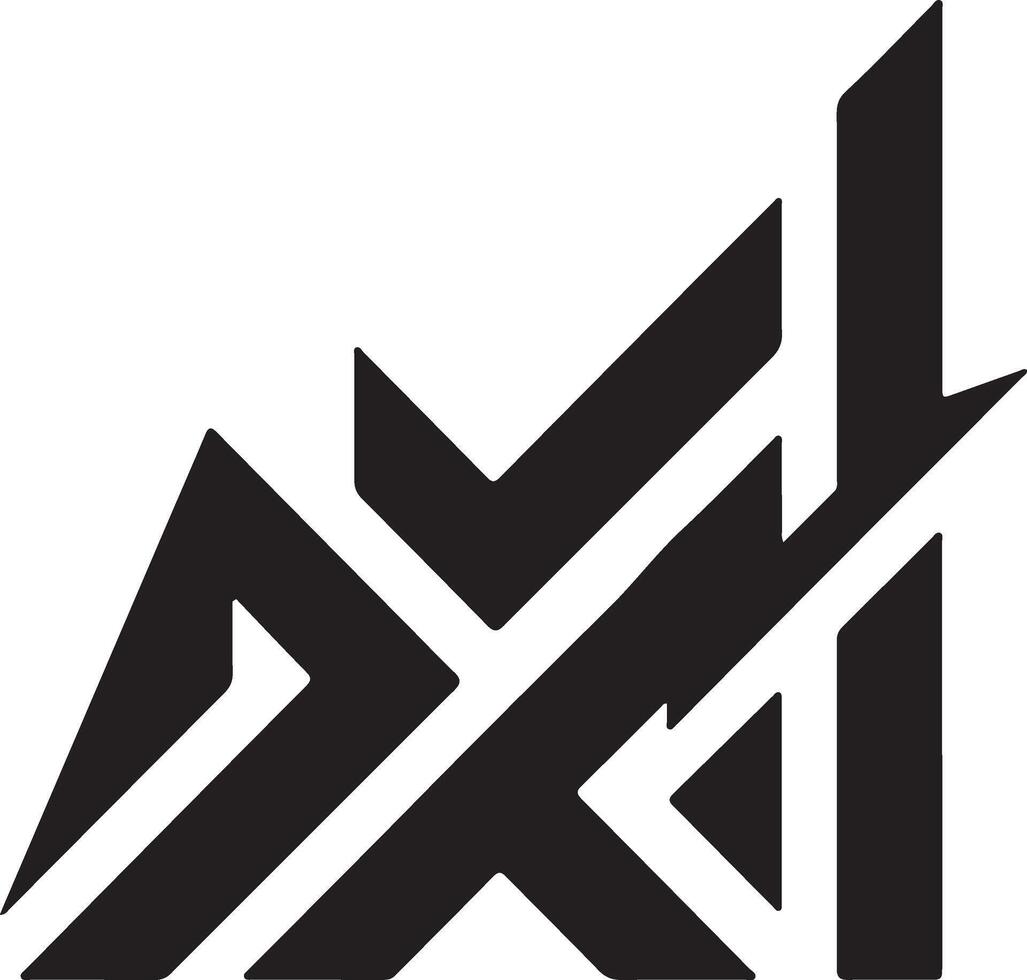 A sleek and innovative logo silhouette design for a startup company vector