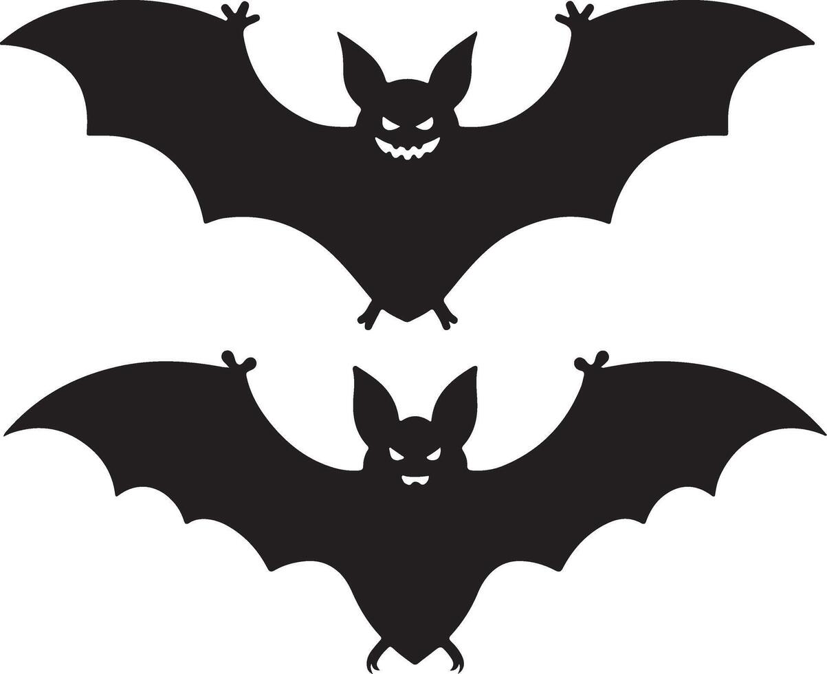 Happy Halloween bats silhouette image vector