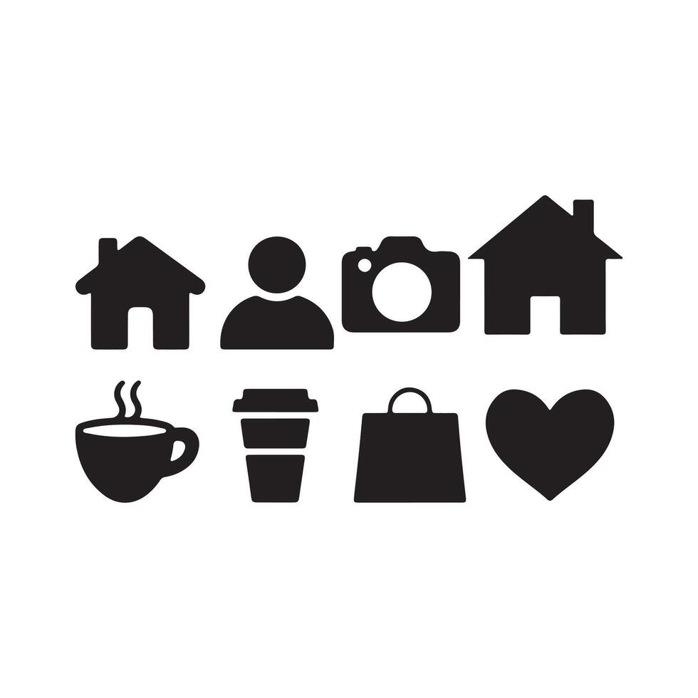 black filled logo arts and design vector
