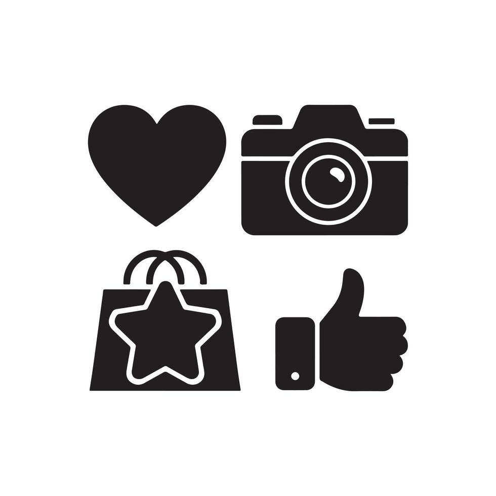 black filled logo icon silhouette styles vector