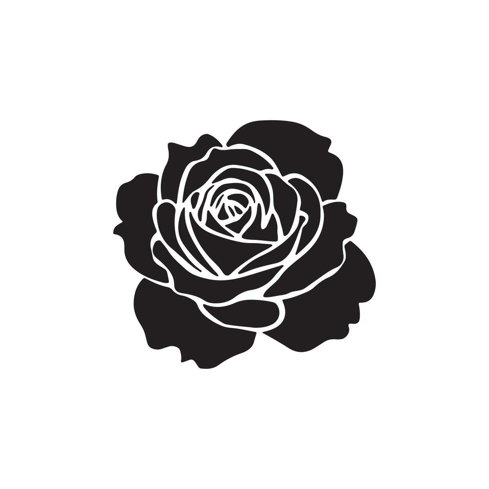 flower logo icon silhouette vector