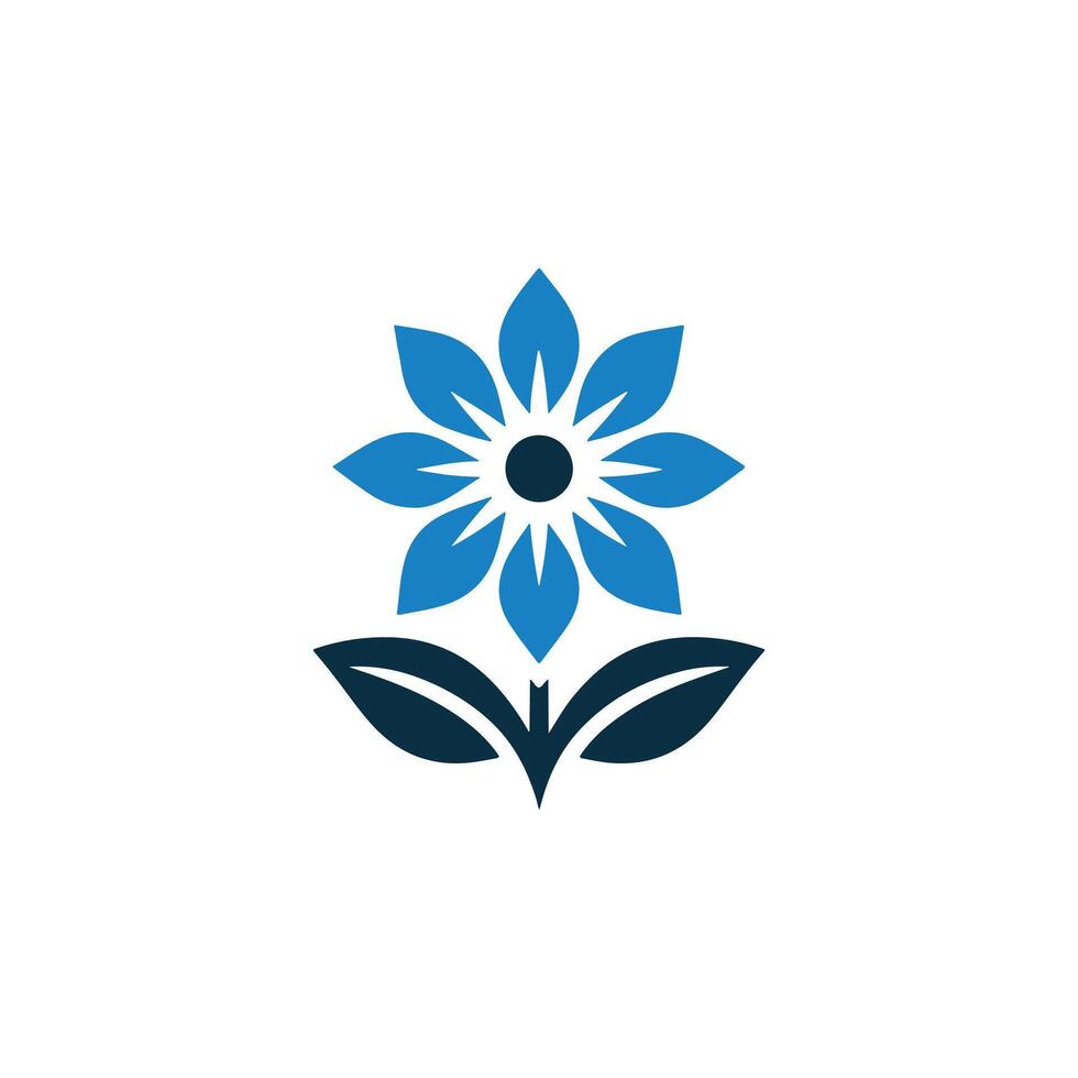 unique flower logo icon illustration vector