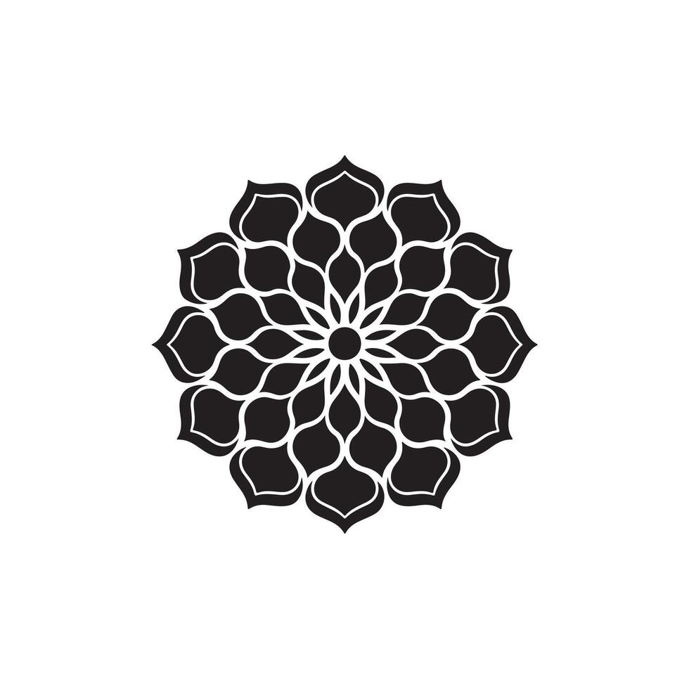 flower logo icon silhouette vector