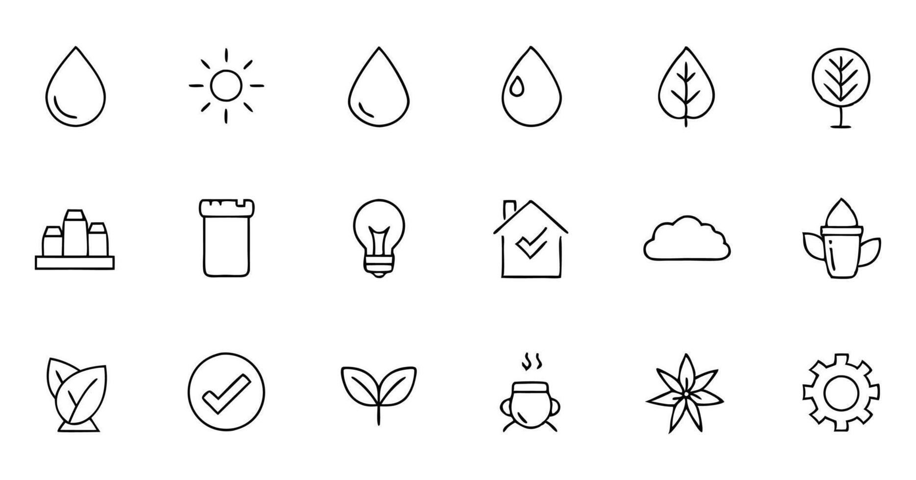 Environmental icons set illustration vector