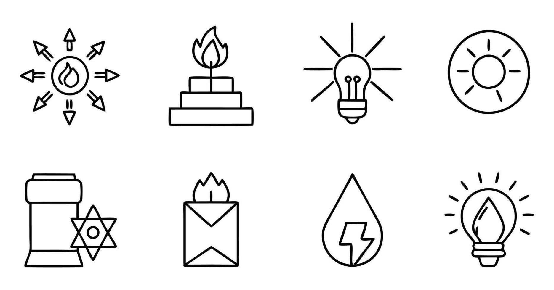 Light bulb icon set vector
