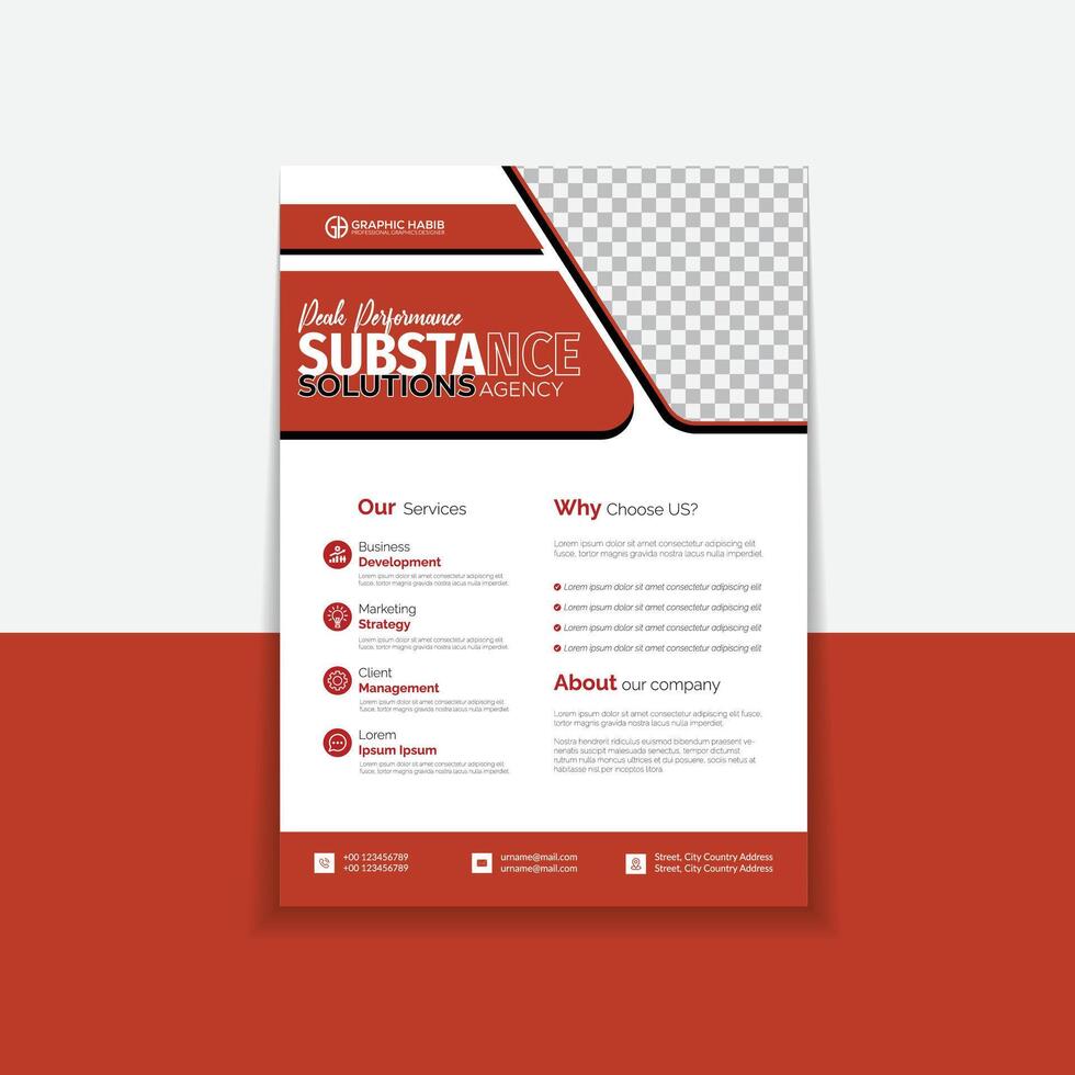 Corporate Modern Business Flyer Design, Layout with Template. vector