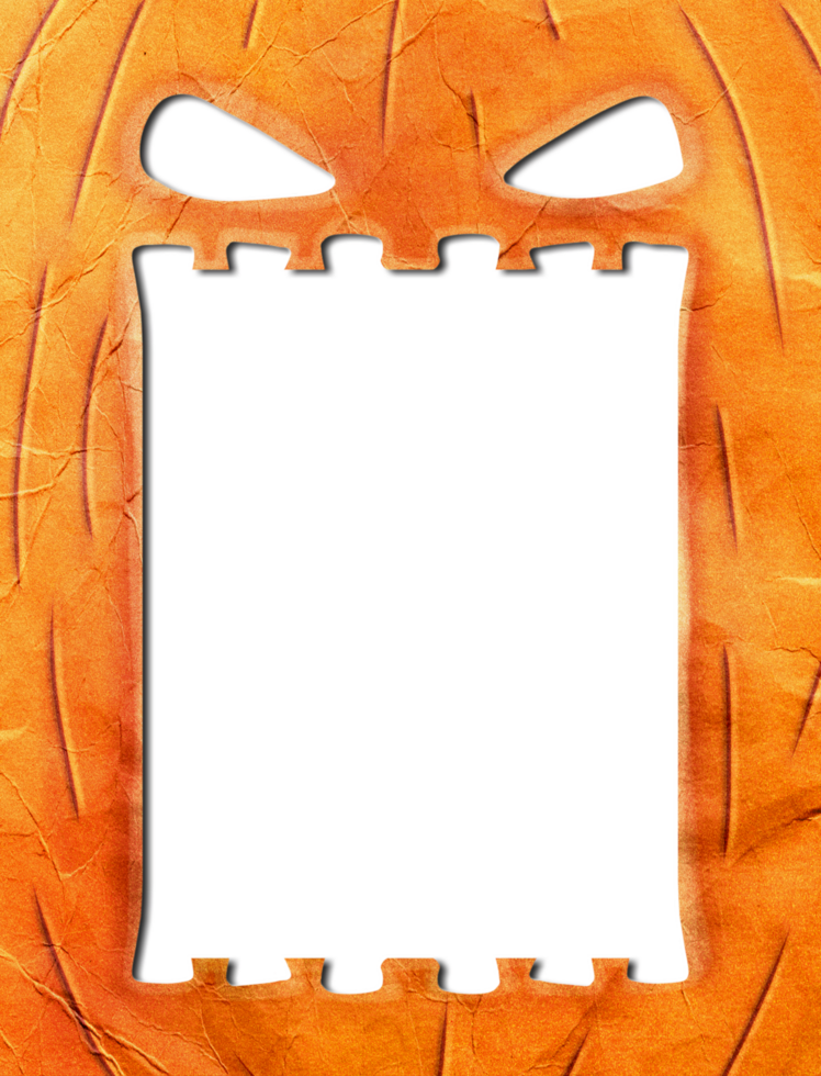 Halloween pumpkin frame with Transparent background png