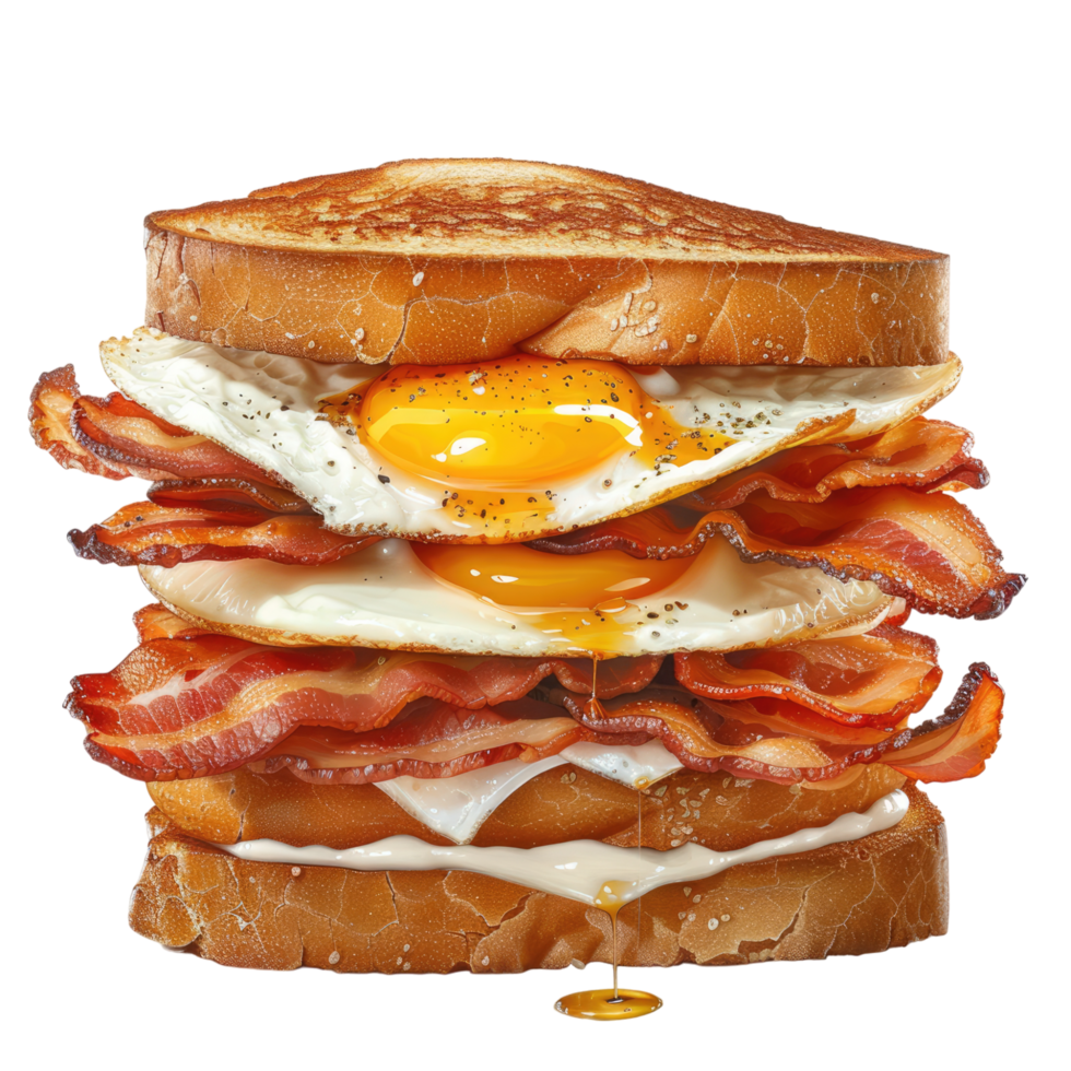 Breakfast sandwich with eggs png