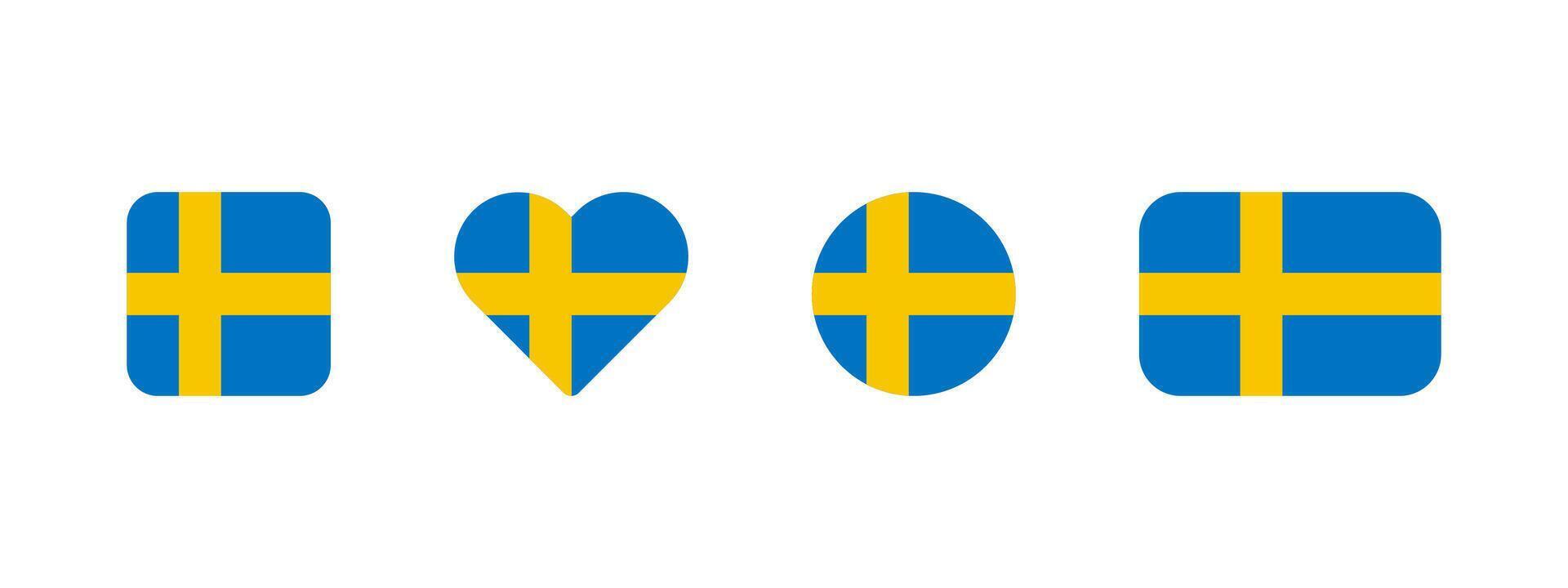 Belgian flag icon. Flag of Belgium sign. Belgian national banner. Emblem of Belgium. Multicolor Stockholm banner in four different shapes square, heart, circle and rectangle. vector