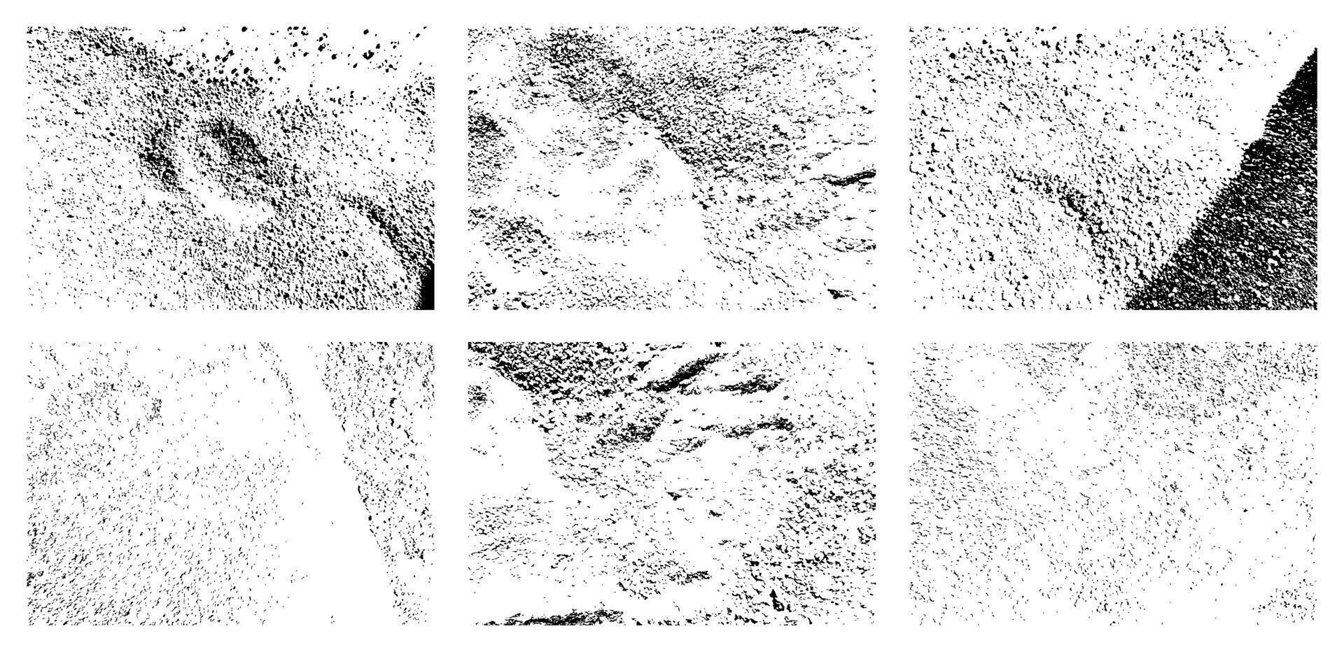 Overlay Texture Set with Various Stamps Including Paint, Damaged, Concrete, and Urban Grunge Effects vector