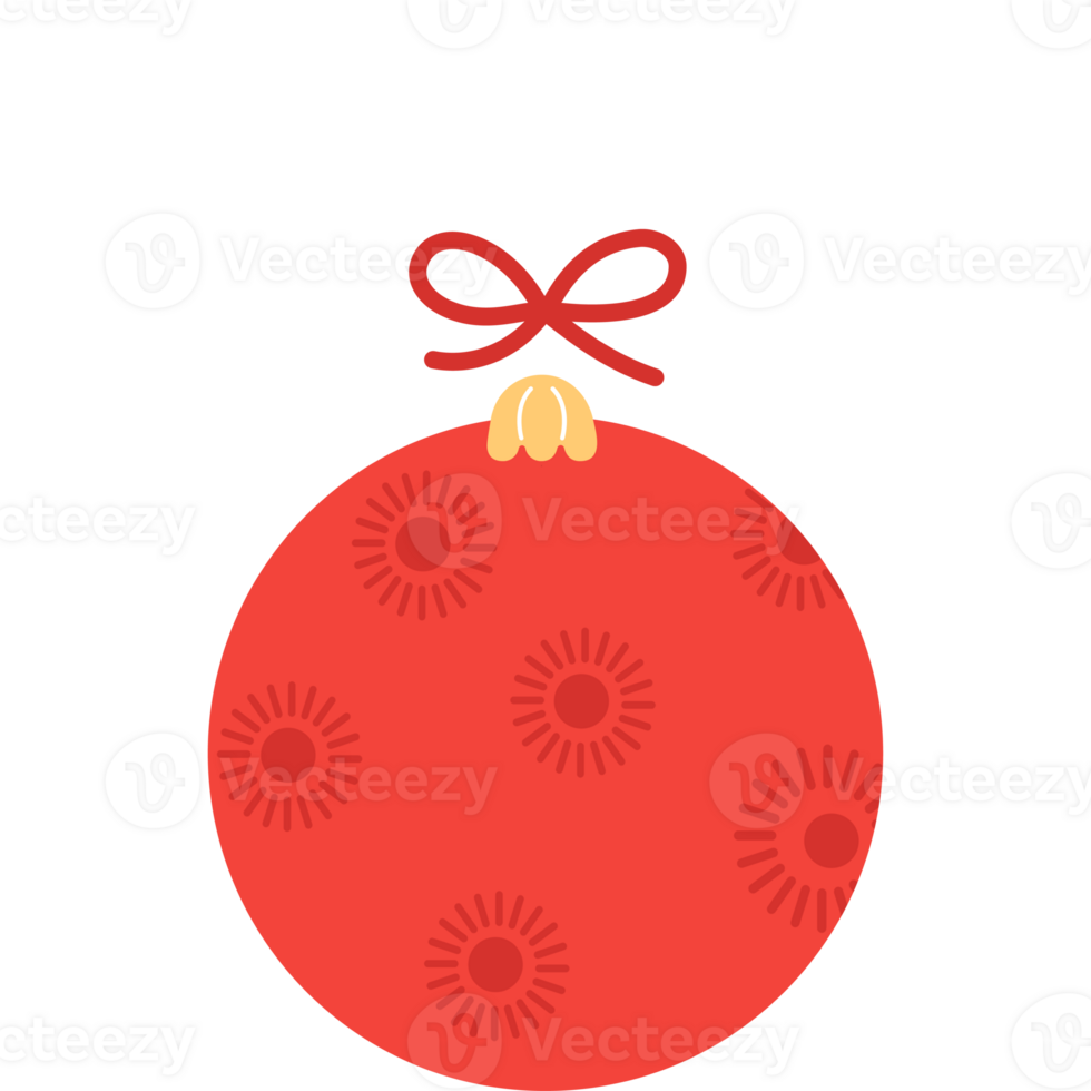 Christmas red ball png