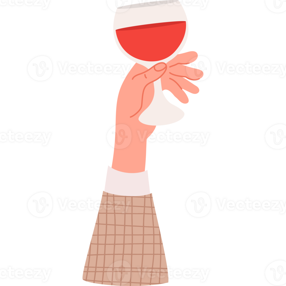 Hand with glass png