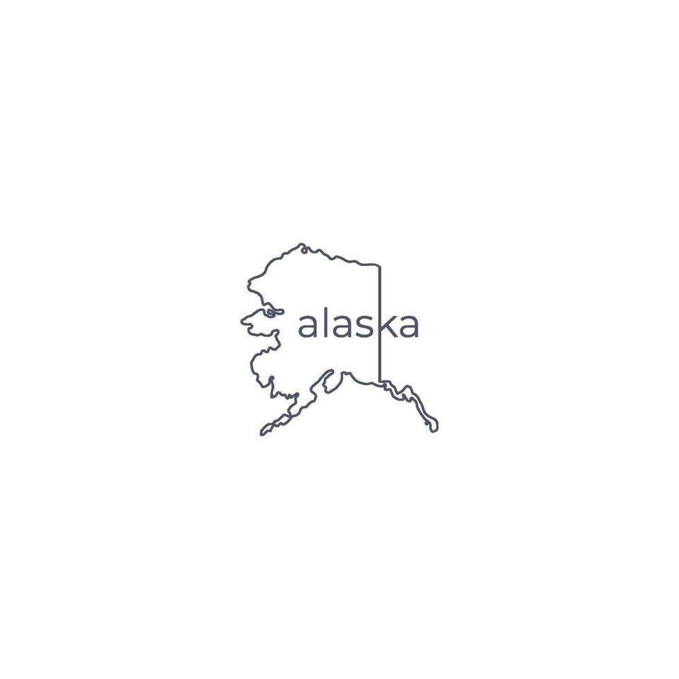 Line Alaska Logo Design vector