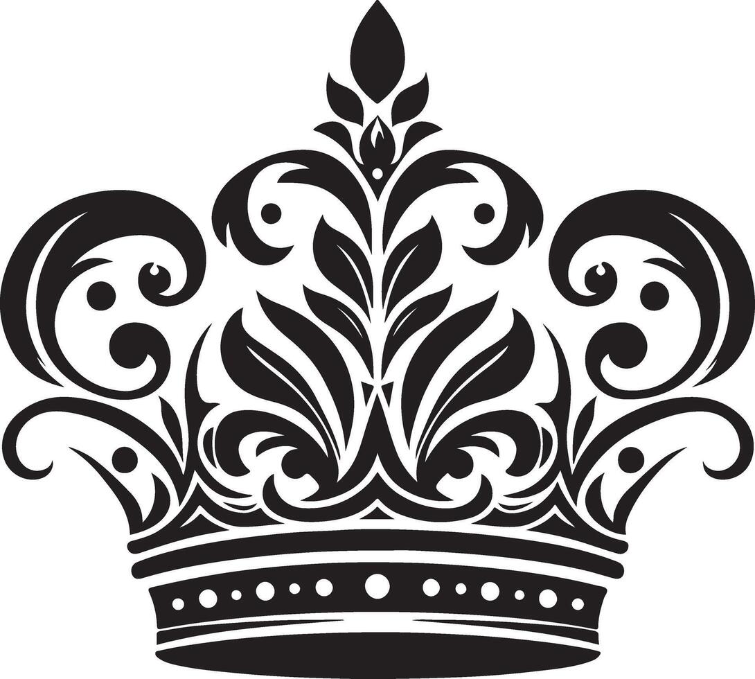 Crowning Icons Royal Crown Silhouette Icon vector