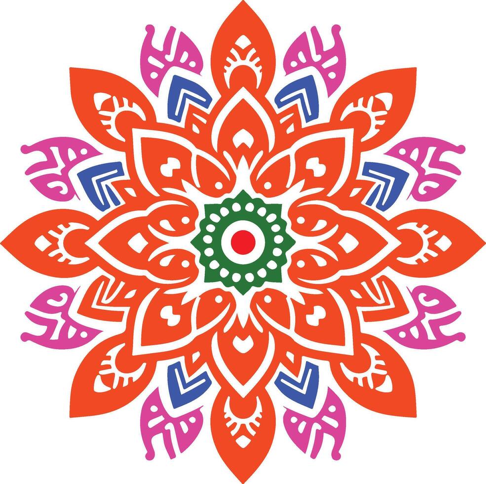 Geometric Harmony, Ornamental Mandala Coloring Book vector