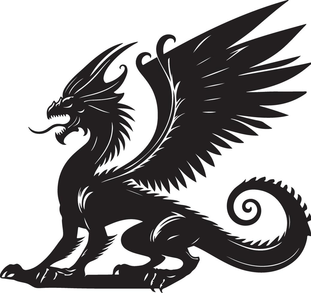 Flames in Flight The Draconic Shadow vector