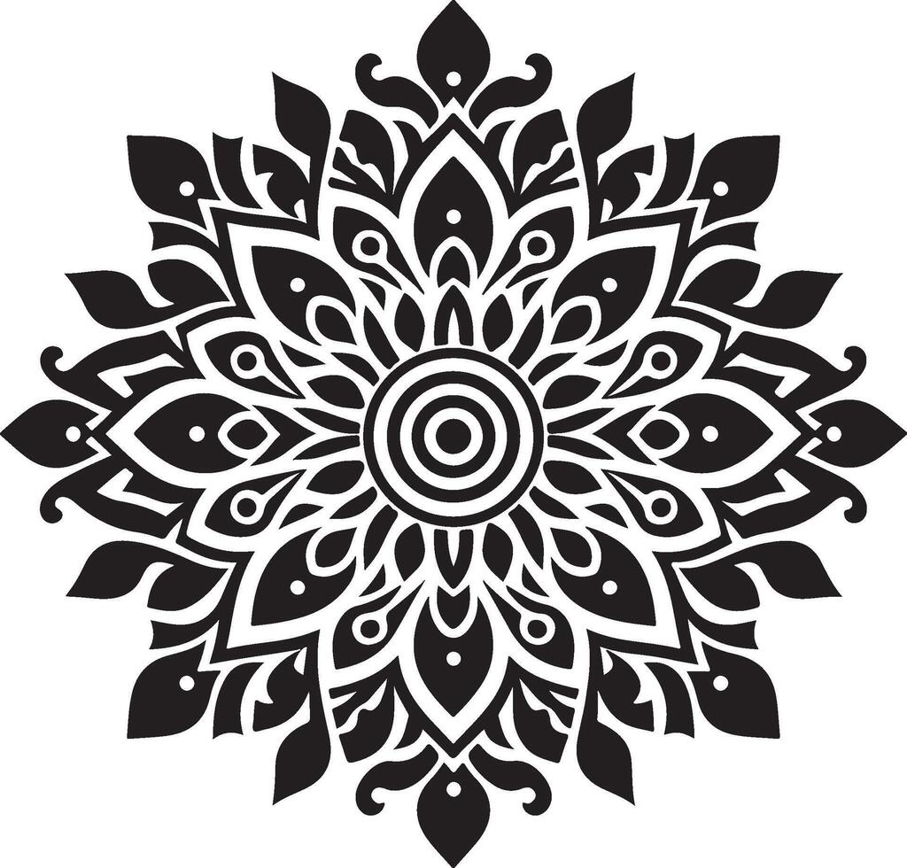 Sacred Shadows Mandala Silhouette Illustration Bundle vector