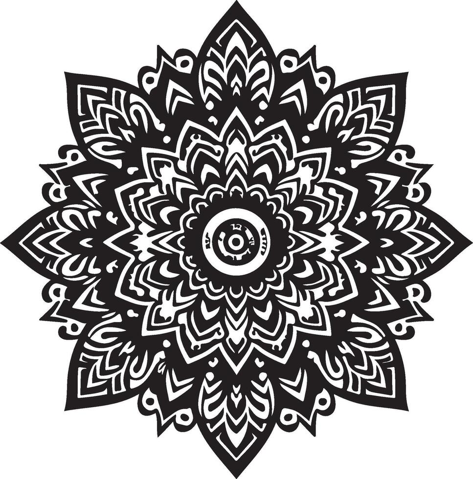 Sacred Shadows A Collection of Mandala Silhouettes vector
