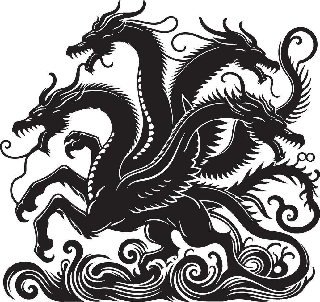 Mystic Hydra Keeper of Forbidden Secrets vector
