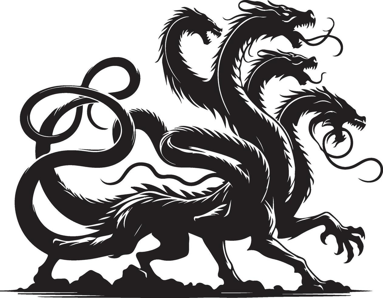 Unleashing the Hydra Serpent of Legends vector
