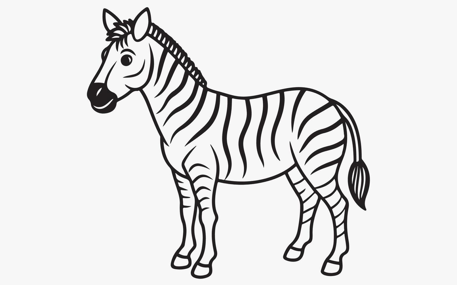 Abstract Zebra Line Drawing image vector